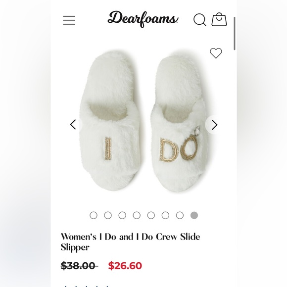 dearfoams Shoes - NWT Dearfoams I Do slippers